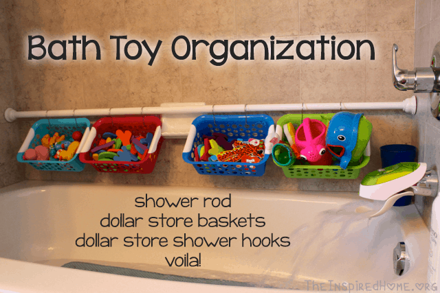 4 Bath Toy Storage Baskets via Simphome