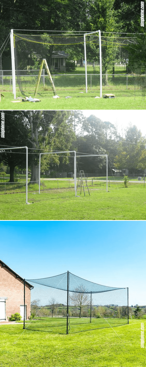 6.PVC Batting Cage idea via Simphome.com