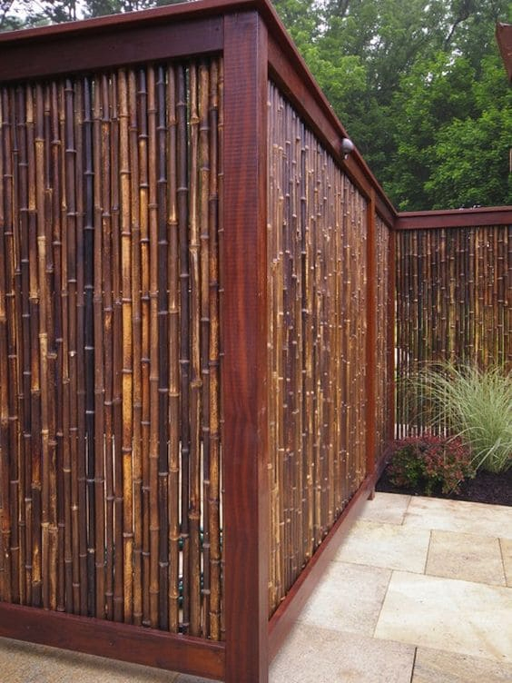 7. Bamboo and Plywood Fence Project Idea by Simphome.com