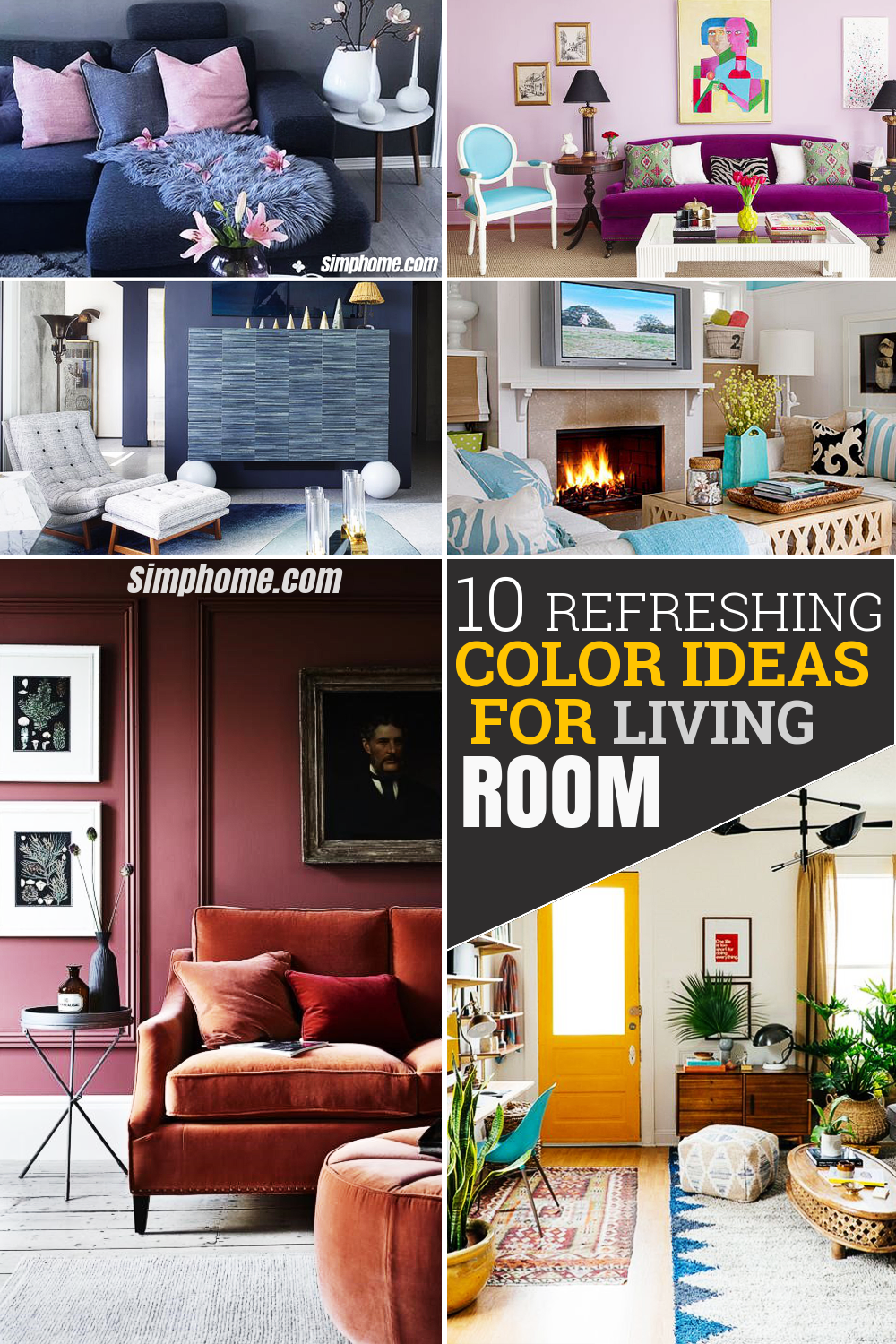 10 Refreshing Color Ideas for Living Room via Simphome Featured Pinterest
