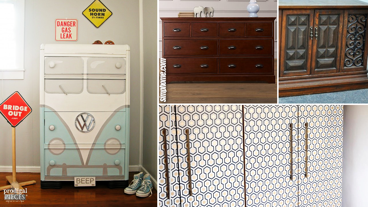 10 DIY Bedroom Cabinet Makeover on a Budget via Simphome.com Featured image