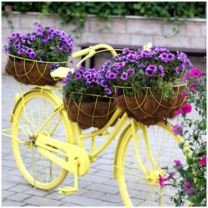 2. Bike Planters via Simphome