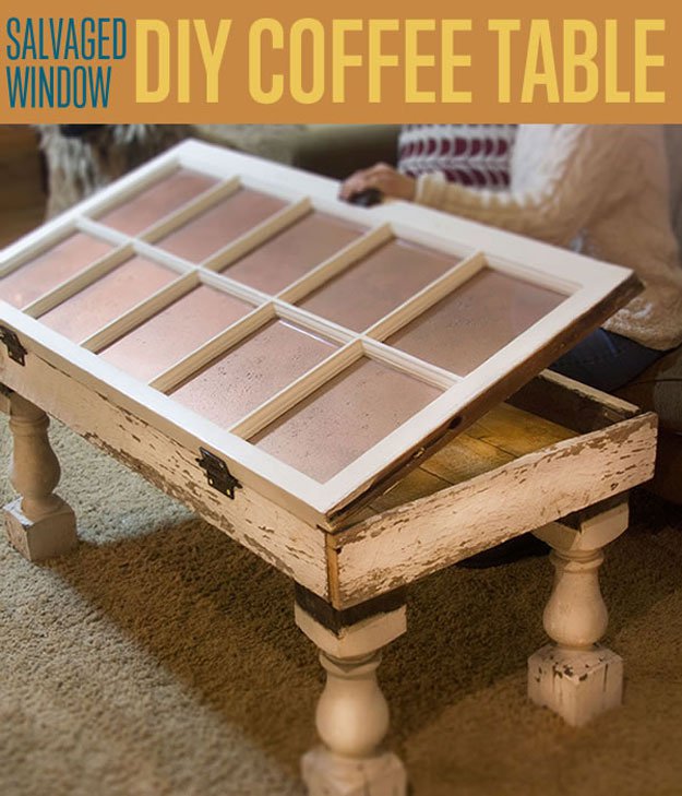 4. Coffee Table from an Old Window via Simphome