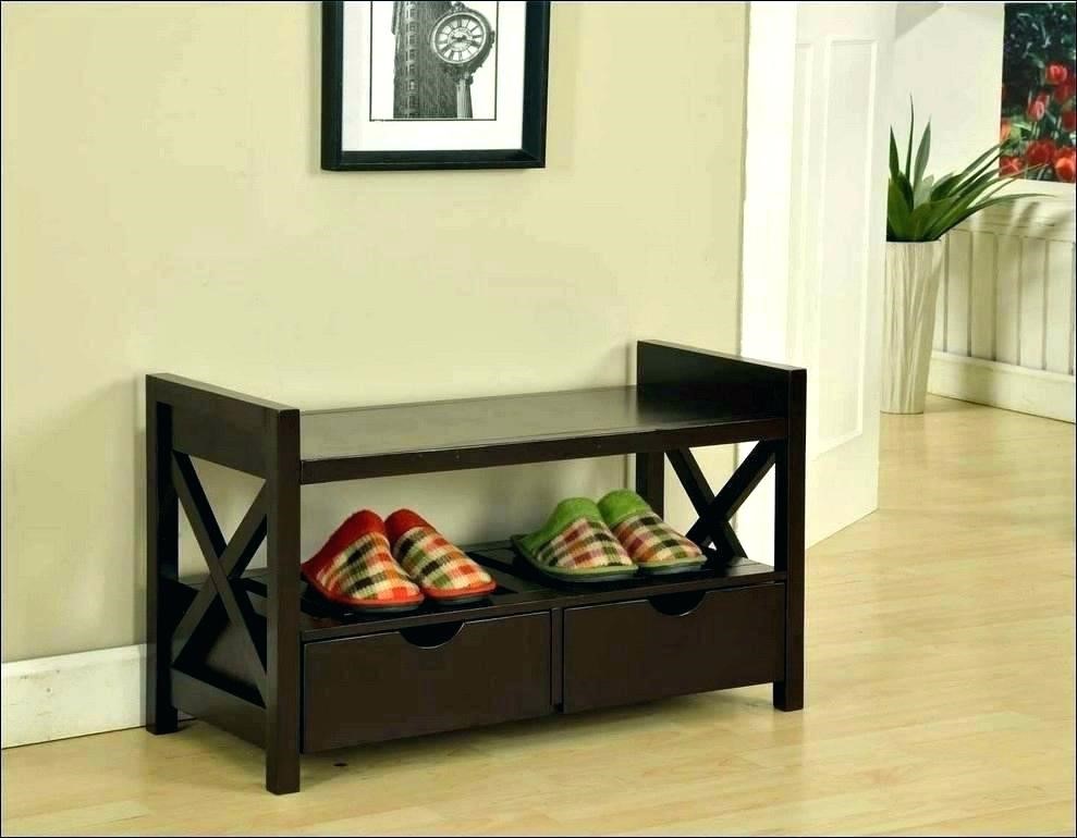 4. Shoe Bench with Drawers via Simphome