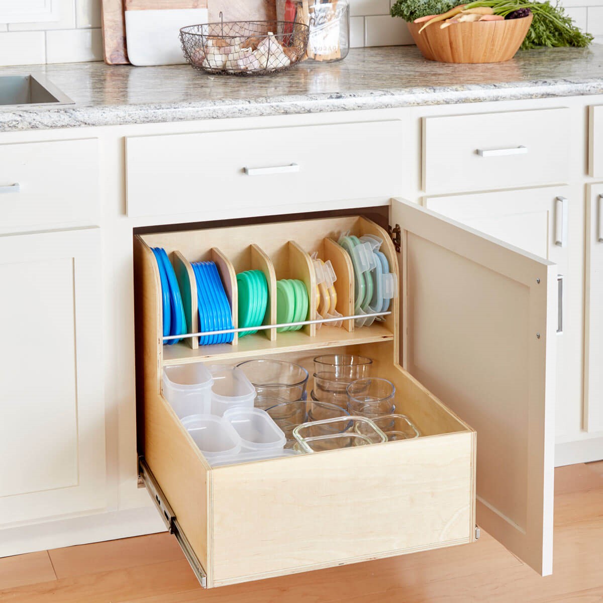 6. Pull Out Container Rack via Simphome