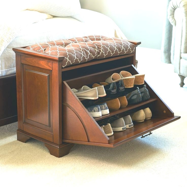 9. Pull Out Shoe Bench via Simphome