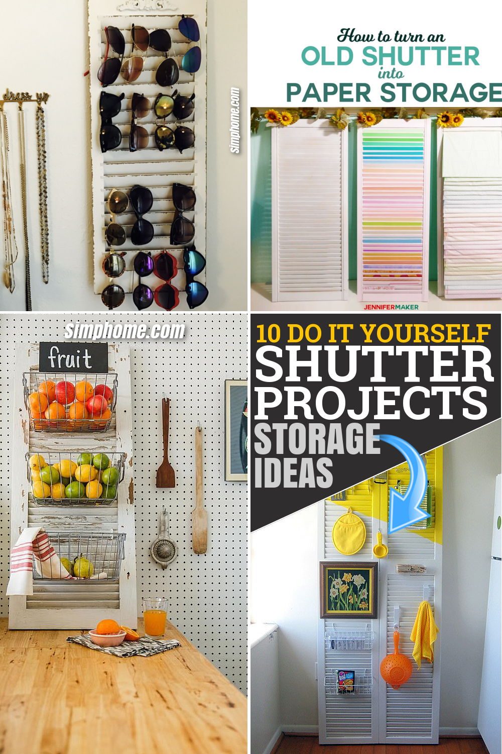 10 DIY Shutter Projects by SIMPHOME.COM That Will Level Up Your Storage Solutions Game Pinterest Featured Image