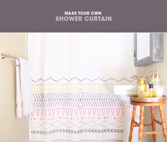 4. Craft Time with Shower Curtain via Simphome