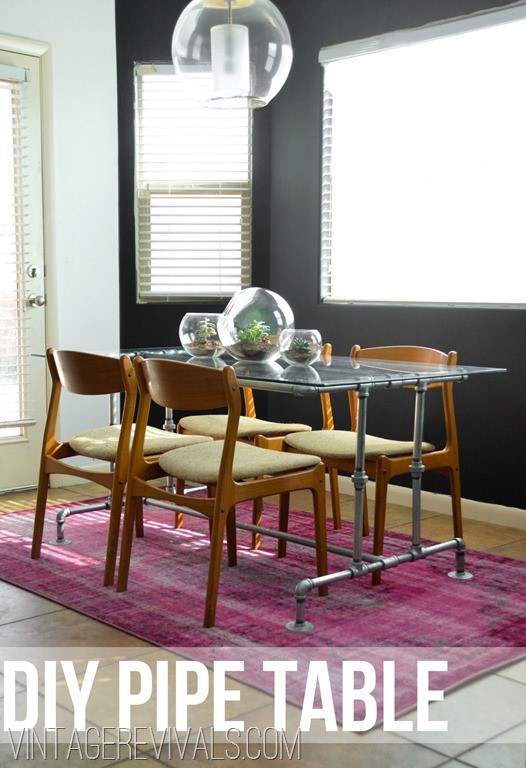 9. Pipe Dining Table via Simphome