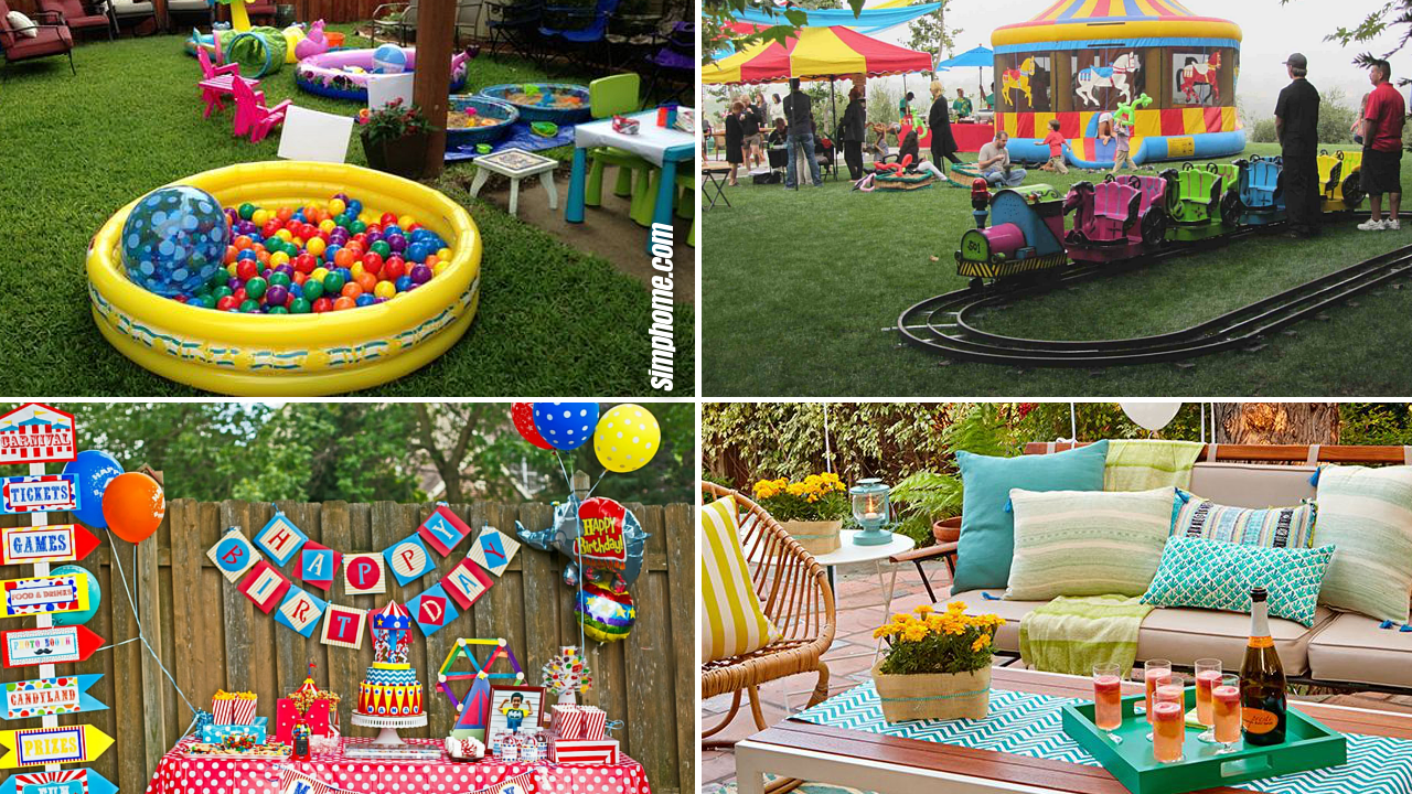 10 Ideas to Make Birthday Party in The Backyard via SIMPHOME.COM Featured Image