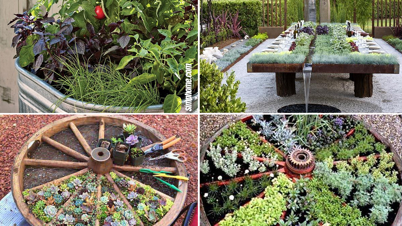 10 Unique and Unusual DIY Vegetable Garden Ideas via Simphome.com