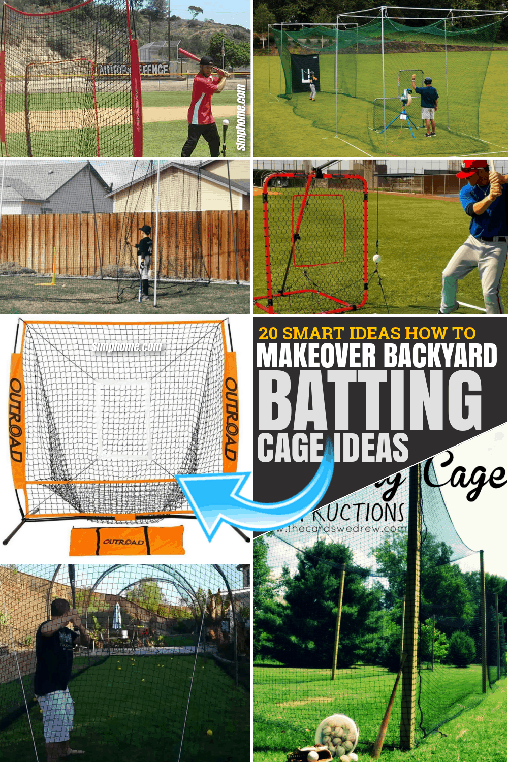 20 Smart Ideas How to Make Backyard Batting Cage Ideas via SIMPHOME.COM Featured Pinterest Image