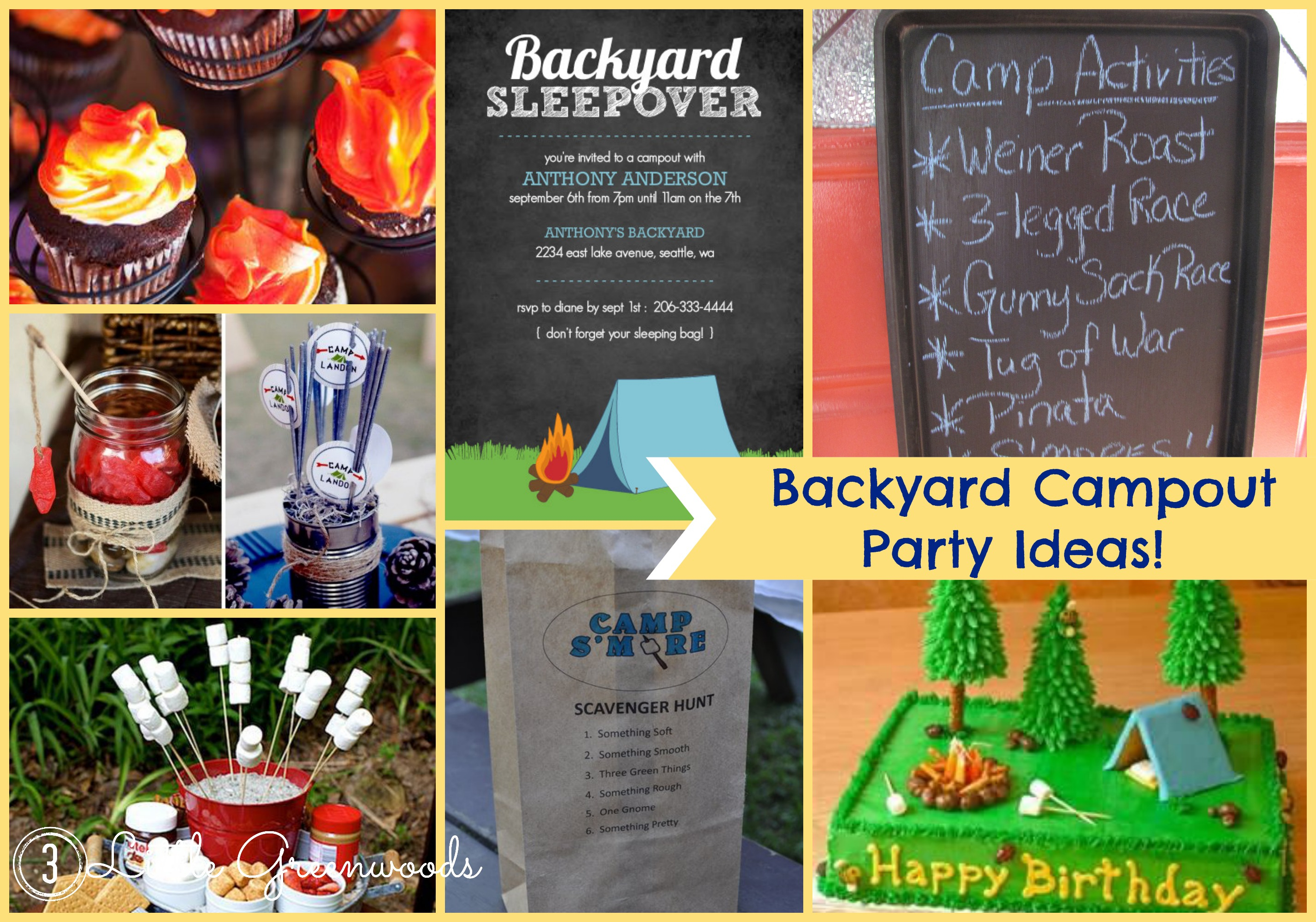 22.backyard campout party inspiration 3 little greenwoods via SIMPHOME.COM