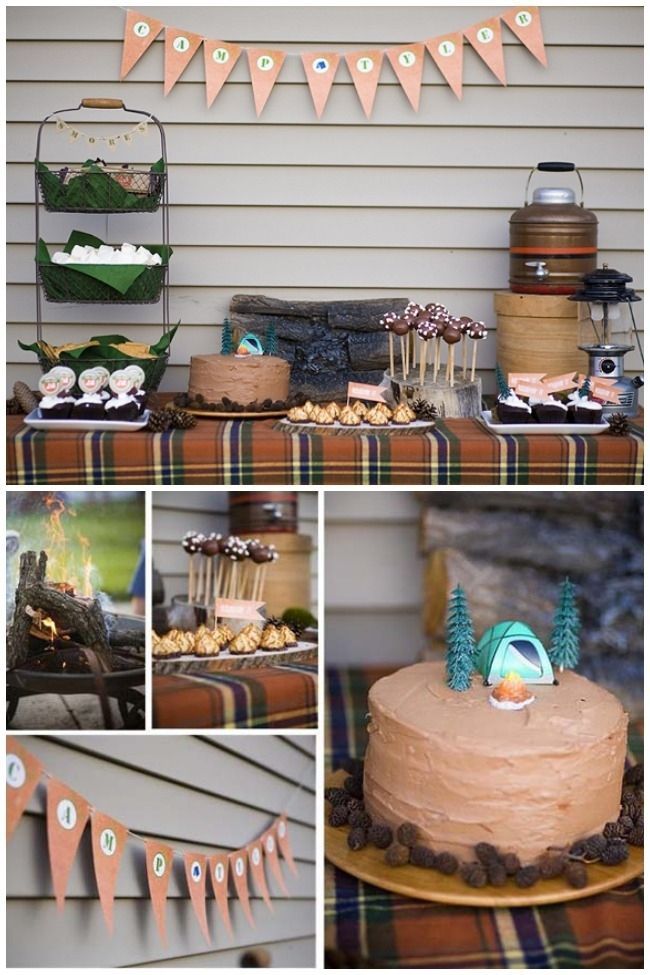 4 .Birthday Party with Camping Theme for Boys via SIMPHOME.COM