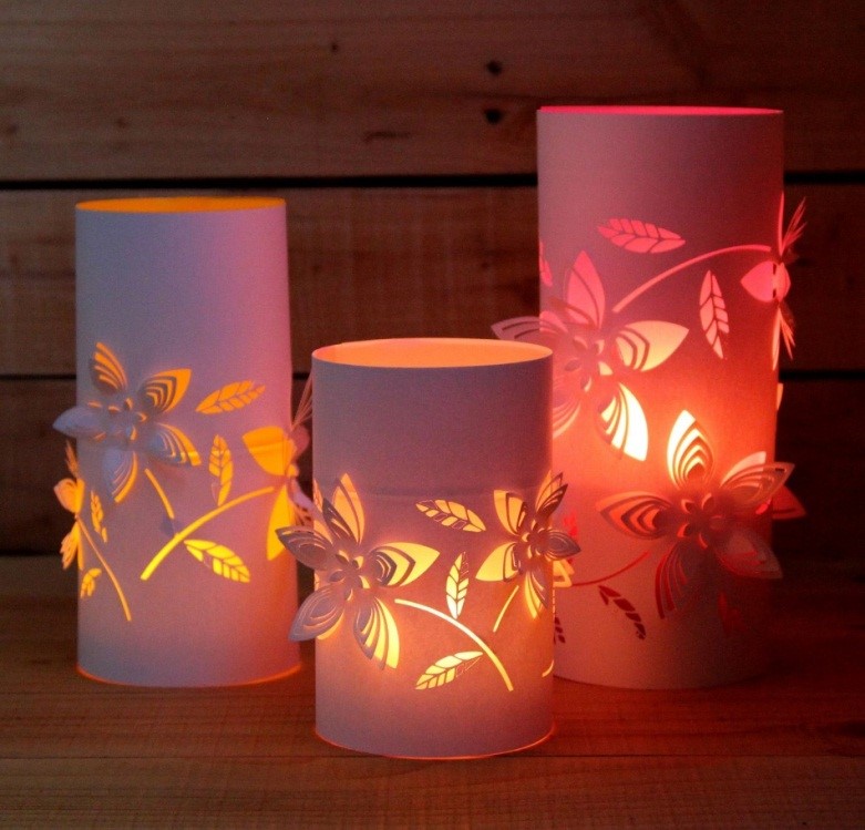 6. Colored Paper Lanterns via Simphome