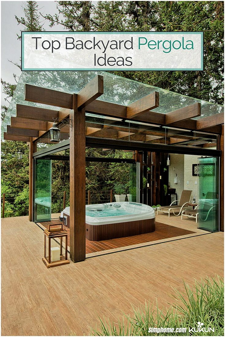 top backyard pergola ideas for your garden house design improvement via Simphome.com