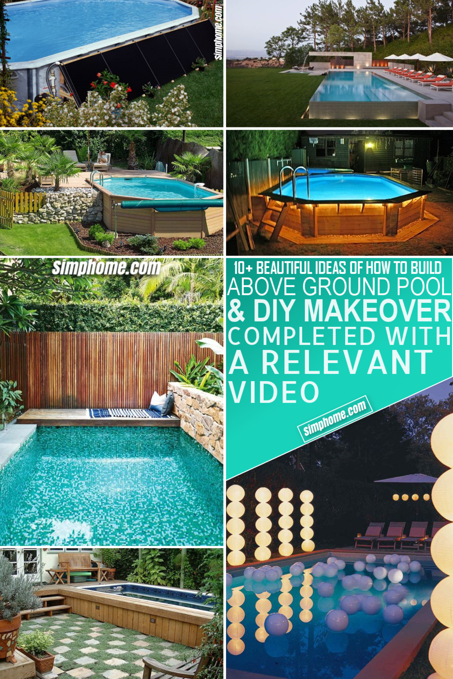 10 How to Build Above Ground Pool Backyard Ideas via Simphome Featured Pinterest