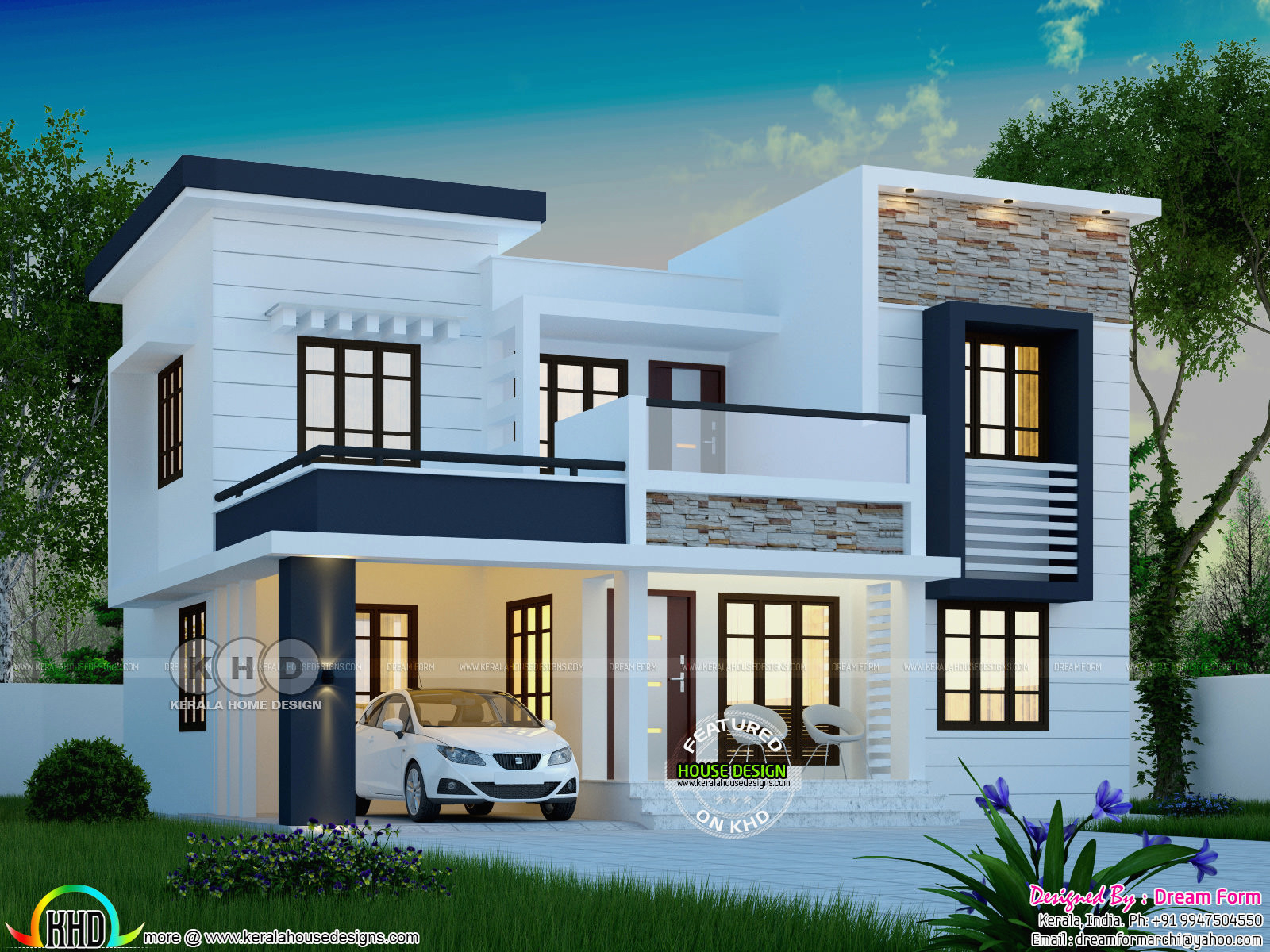 15.SIMPHOME.COM awesome of 4 bedroom modern house plans stock
