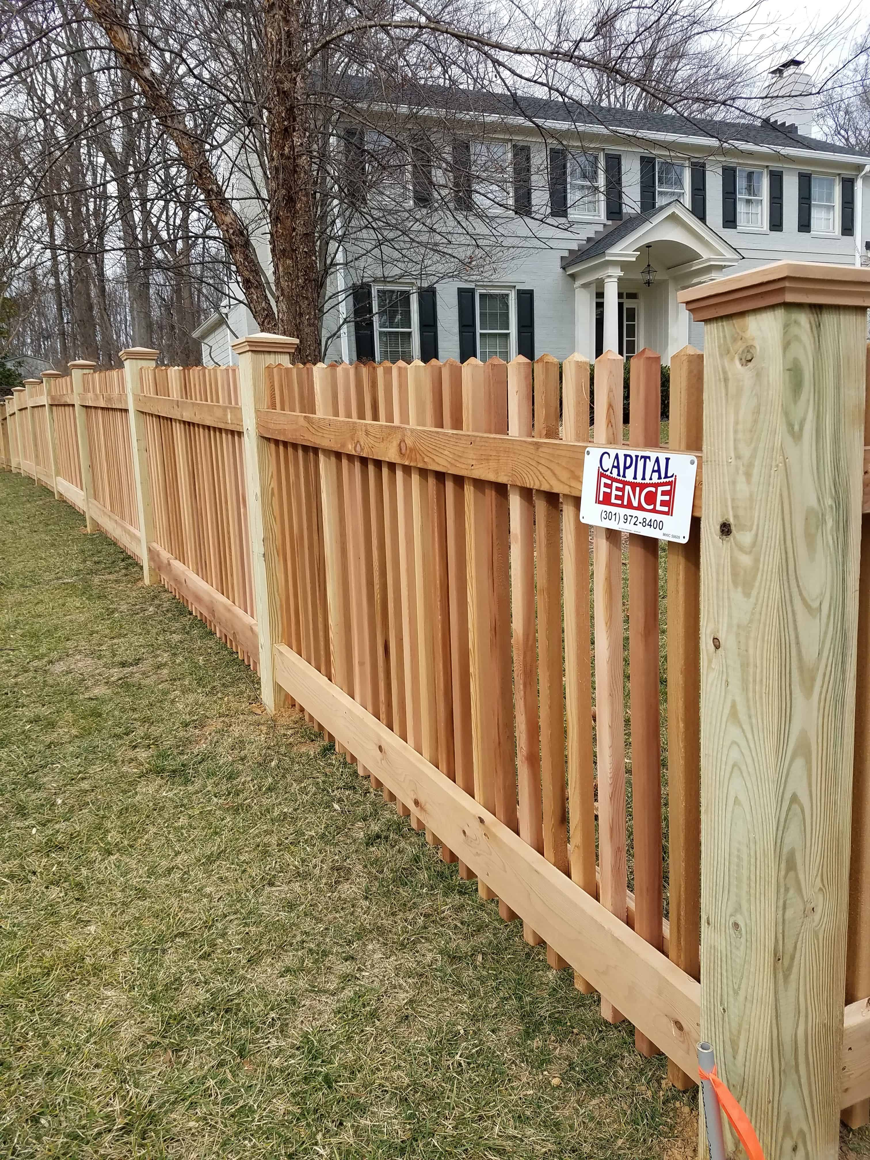 17.SIMPHOME.COM poolesville picket wood fence wood picket fence in 2019 2099