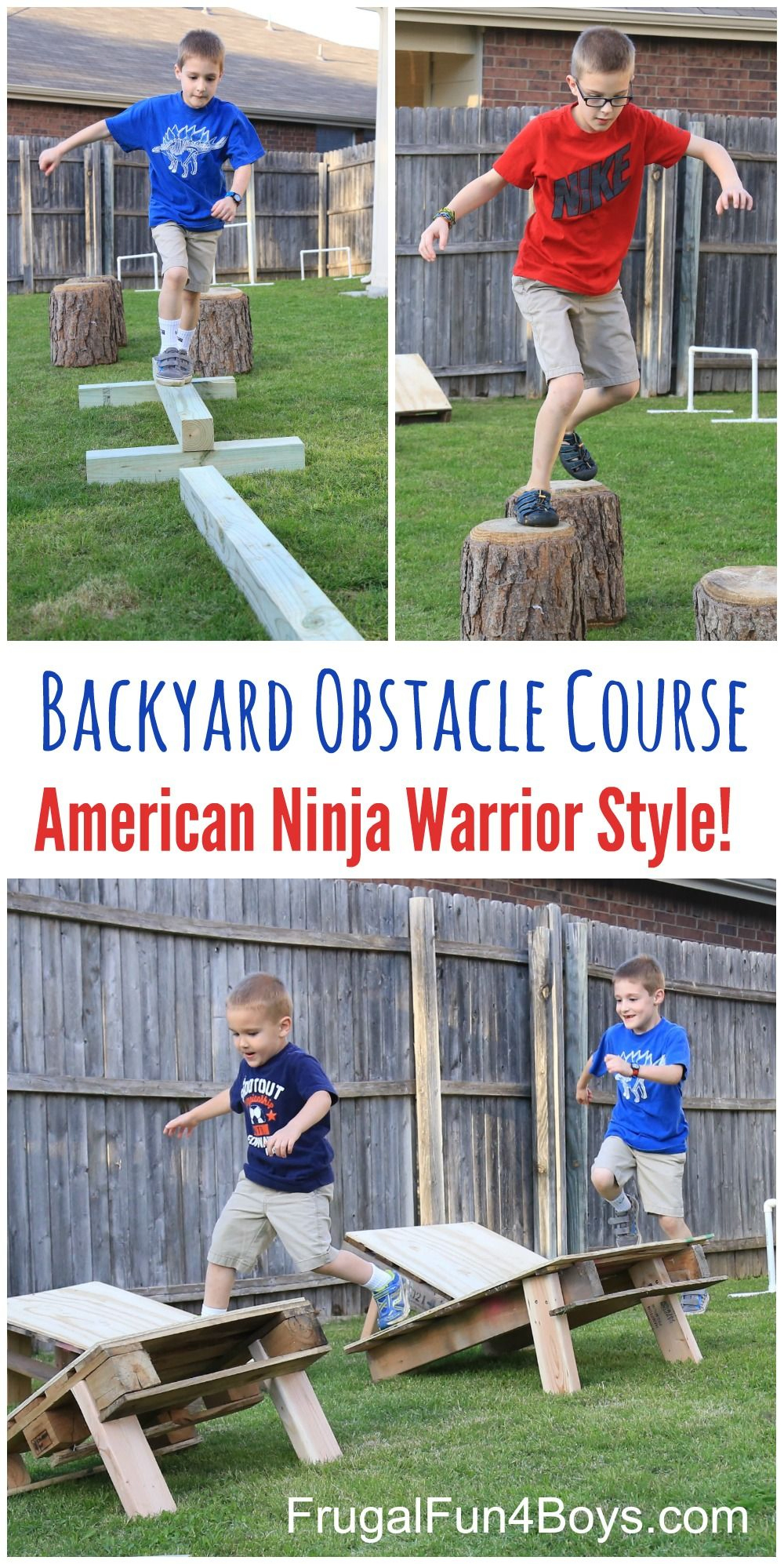 20.SIMPHOME.COM diy american ninja warrior backyard obstacle course frugal fun