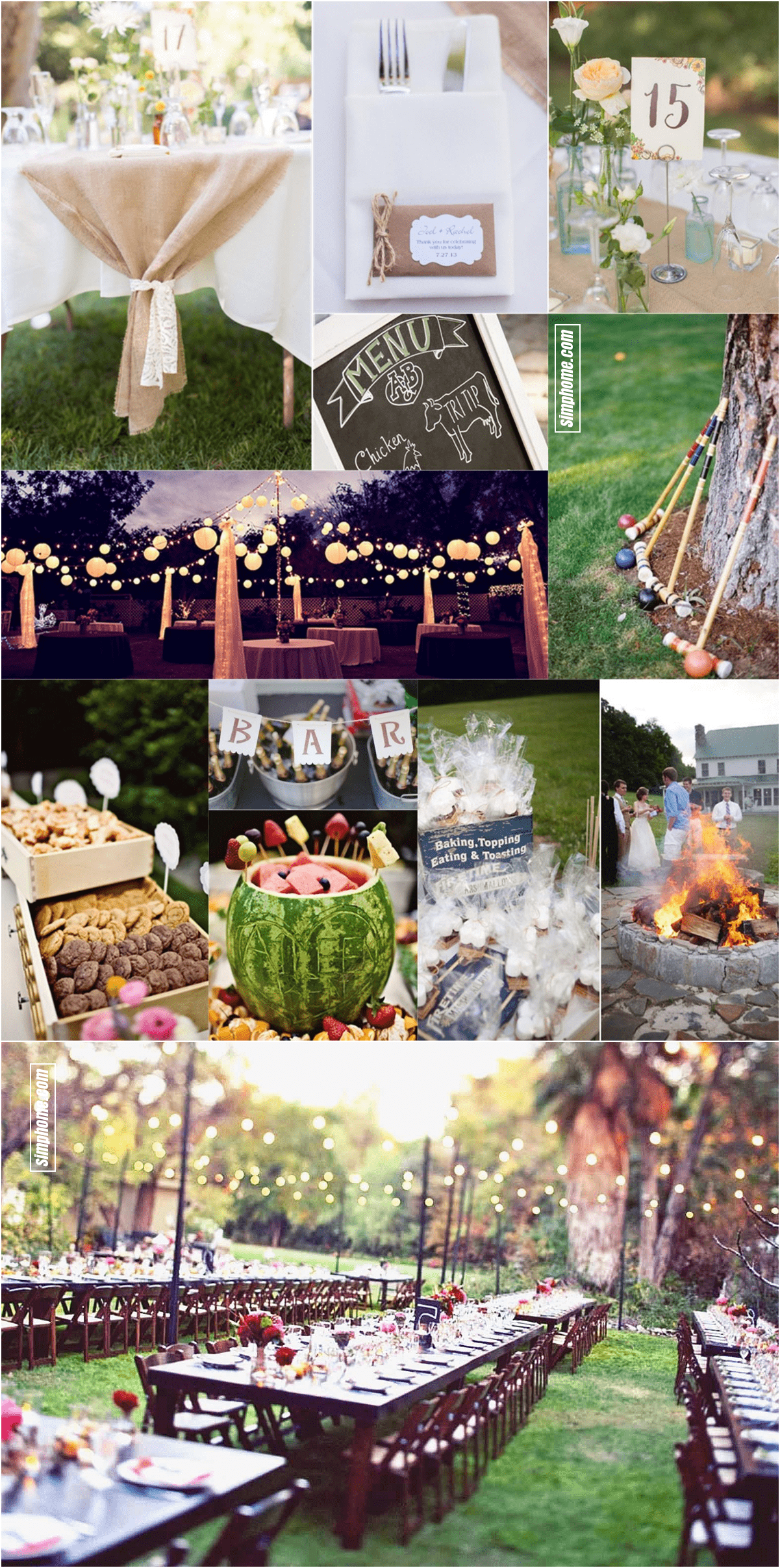 24.SIMPHOME.COM essential guide to a backyard BBQ wedding on a budget