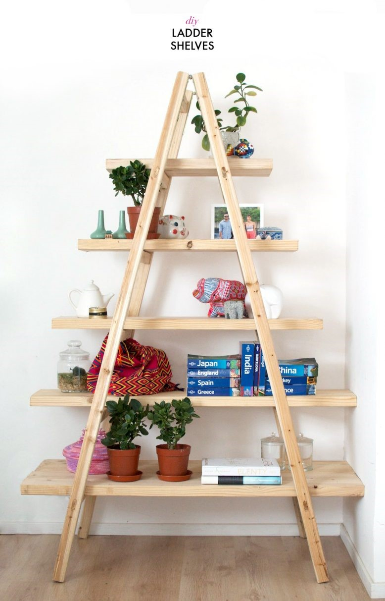 4. SIMPHOME.COM Ladder Shelves
