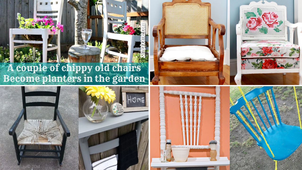SIMPHOME.COM 10 Before and After Wooden Chair Makeover Projects Featured image