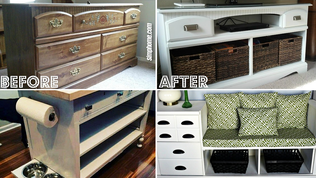 SIMPHOME.COM 10 DIY Dresser Makeover Projects Featured Image