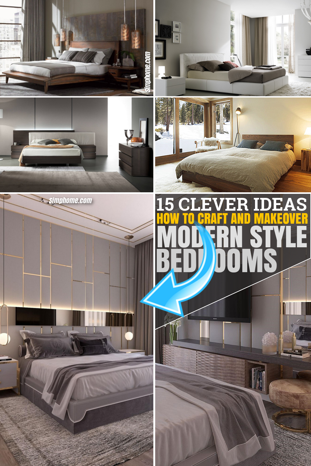 SIMPHOME.COM 10 How to Craft Modern Style Bedroom PINTEREST IMAGE