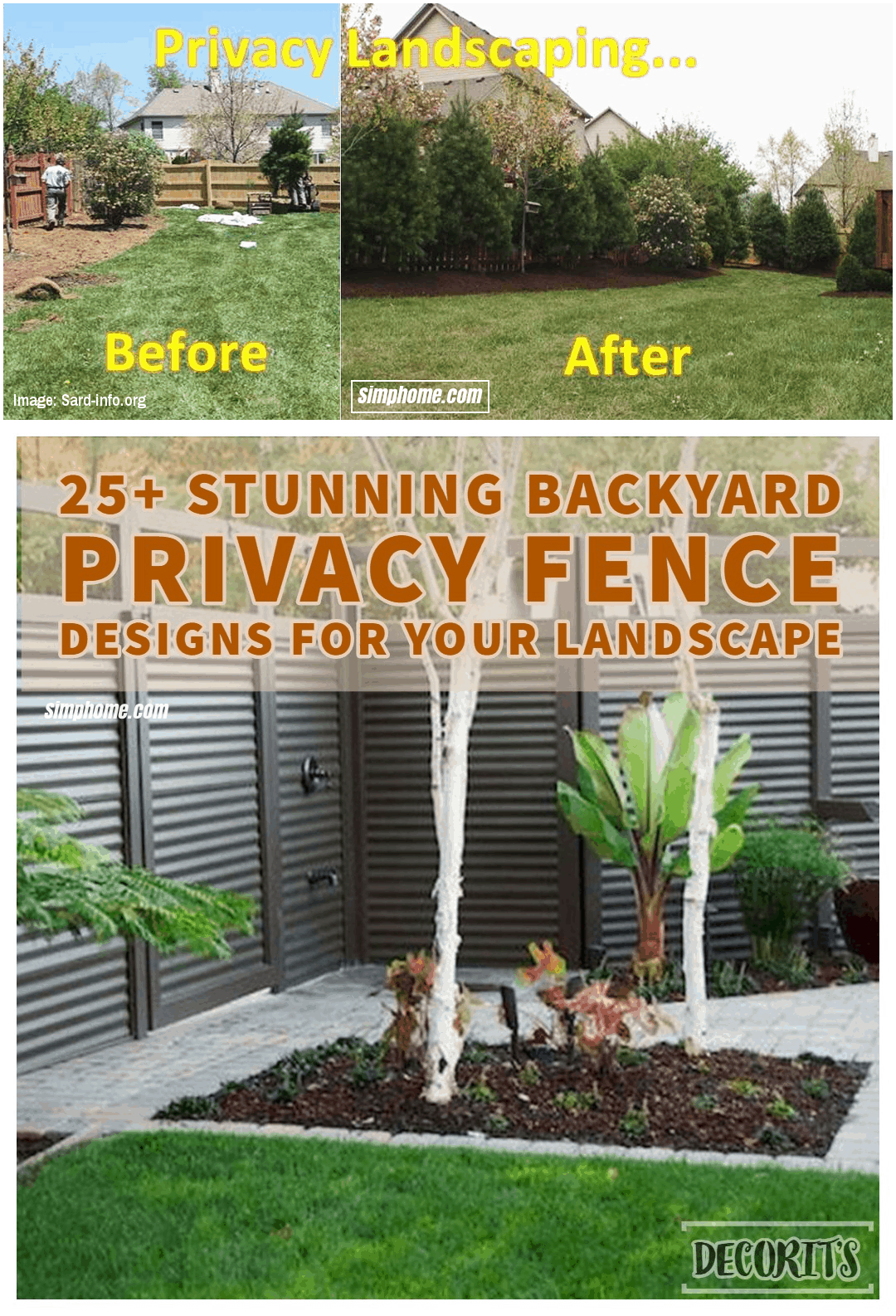 SIMPHOME.COM 10 Ideas how to make backyard privacy landscaping Privacy Landscaping Idea