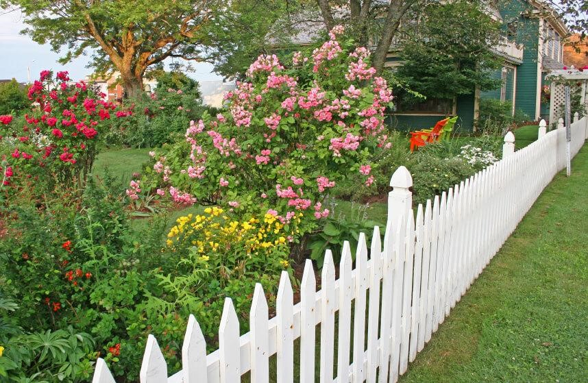 SIMPHOME.COM 10 Tricks How to Upgrade Wood Fence Ideas for Backyard 5.Go Classic with a Simple White Picket Fence