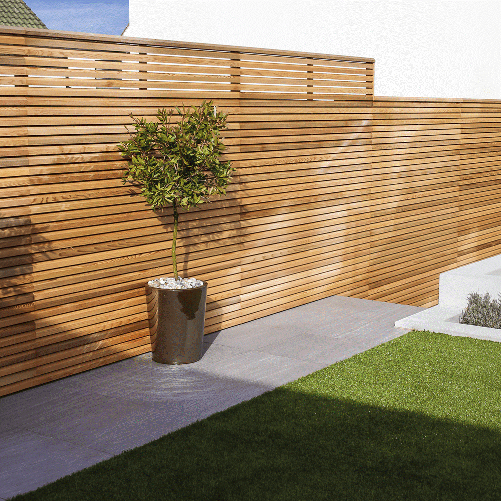 SIMPHOME.COM 10 Tricks How to Upgrade Wood Fence Ideas for Backyard 8.Contemporary Wood Wall for Privacy and Style