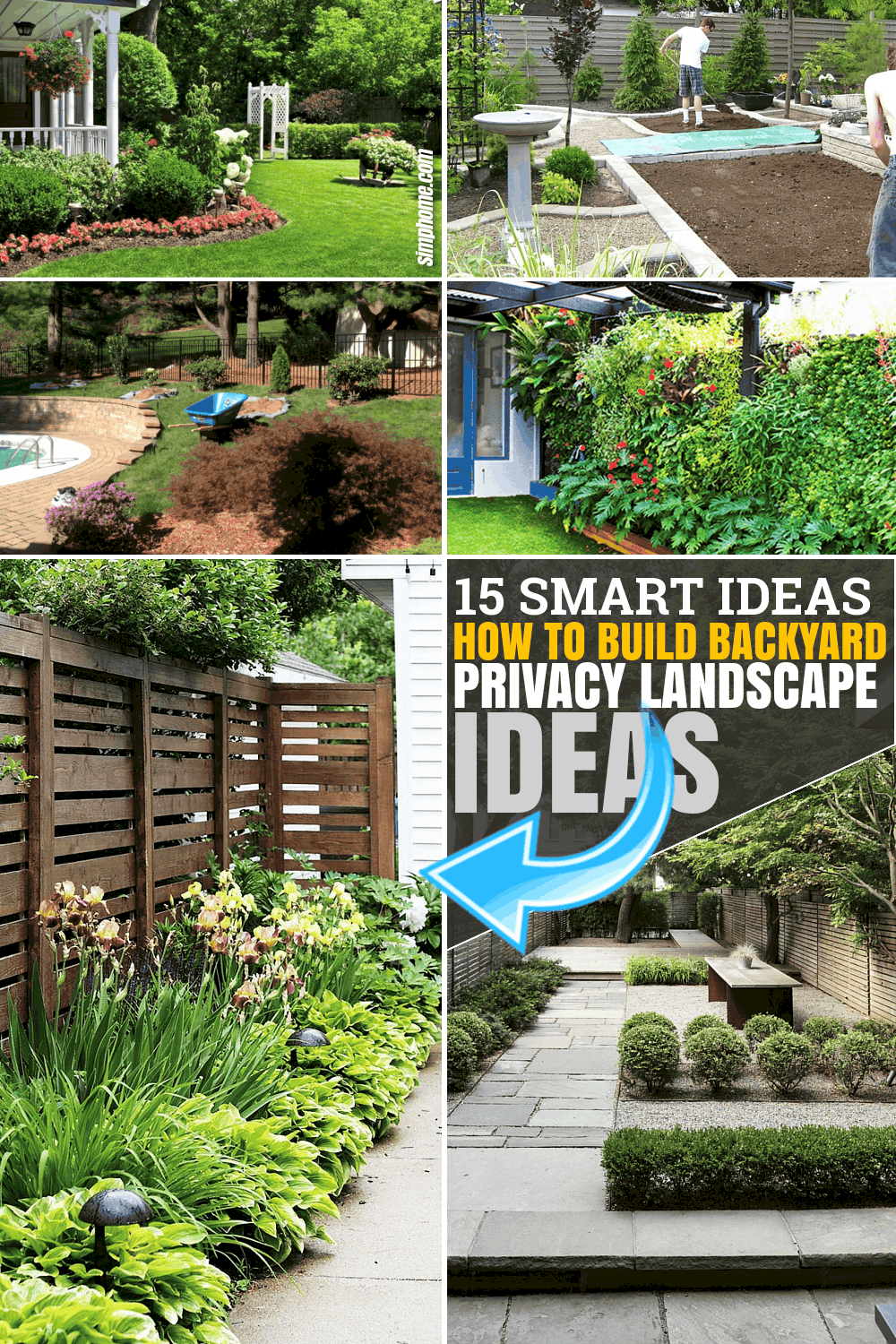 SIMPHOME.COM 15Ideas How to Make Backyard Privacy Landscaping Featured Image