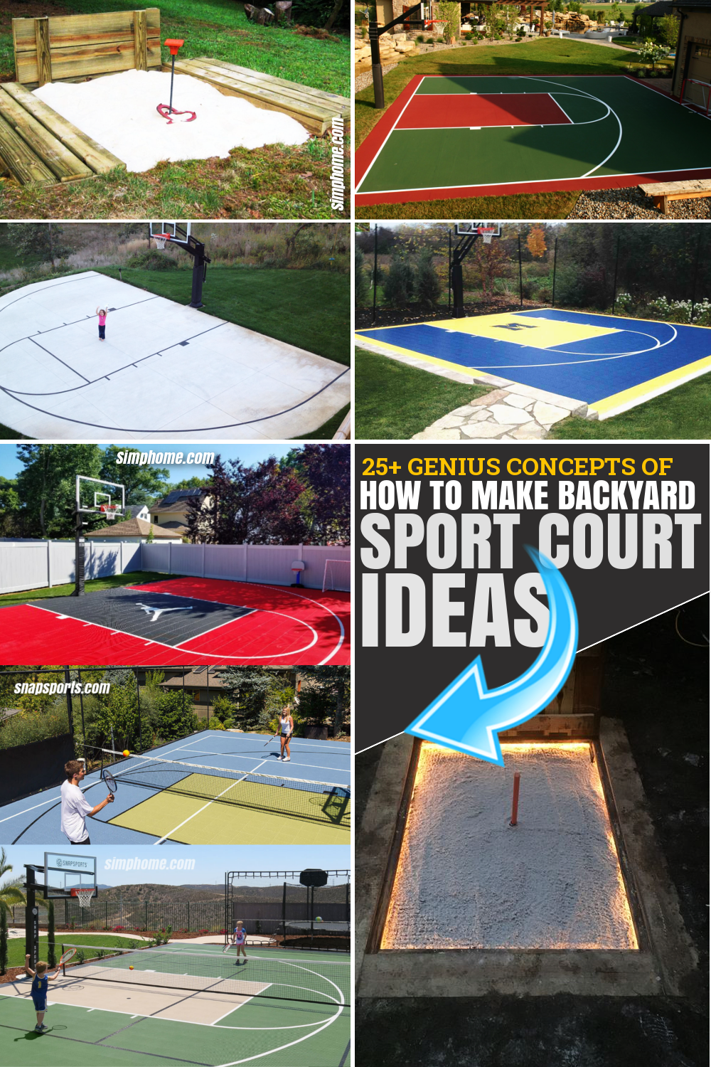 SIMPHOME.COM 30 Genius Concepts of How to Make Backyard Sport Court Ideas Featured Pinterest Image