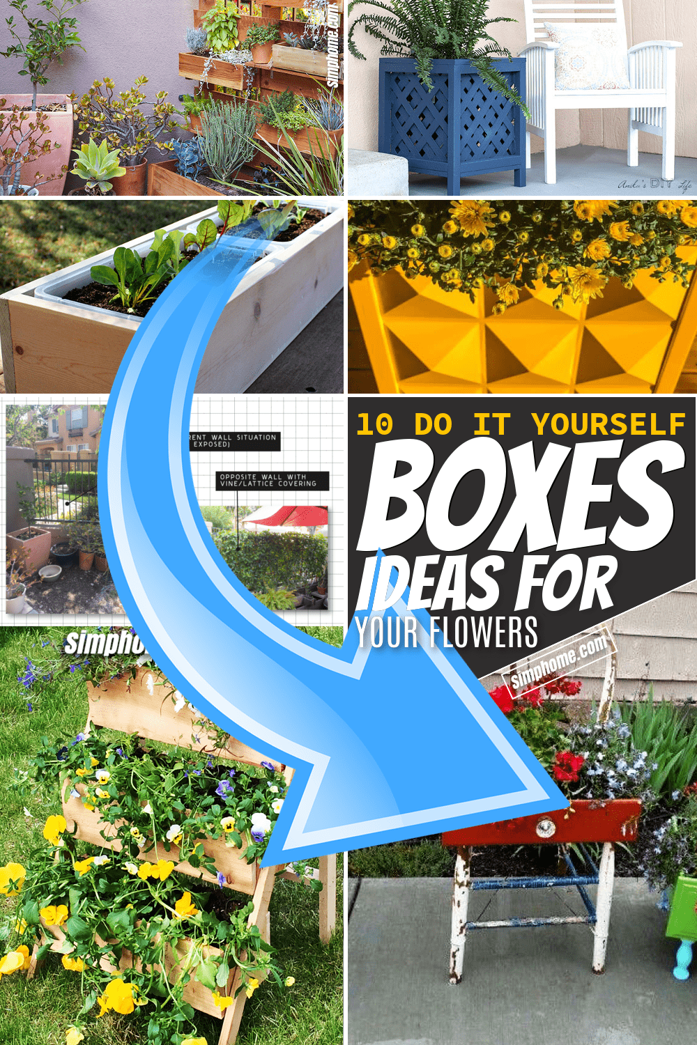 Simphome.com 10 DIY Boxes for Your Favourite Plant Or Flowers Featured Image Pinterest