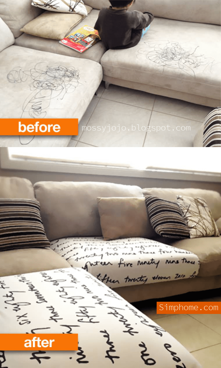10. Simphome.com No Sew Temp Sofa Cover