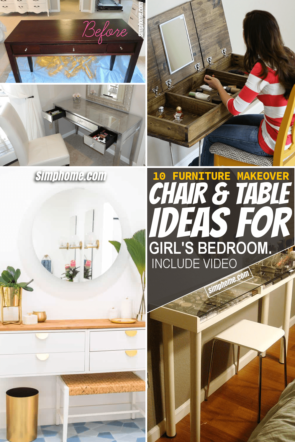 Simphome.com 10 Chair and Table Ideas for Girls Bedrooms Featured Image Long 1