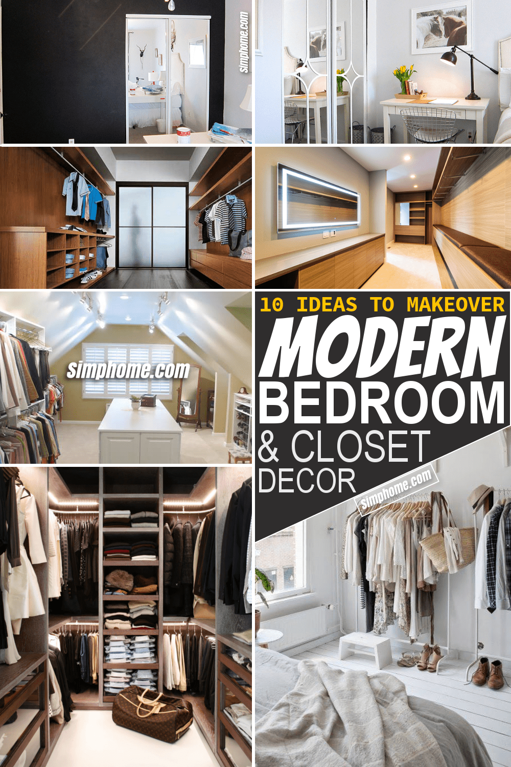 Simphome.com 10 makeover modern bedroom closet ideas Featured Pinterest