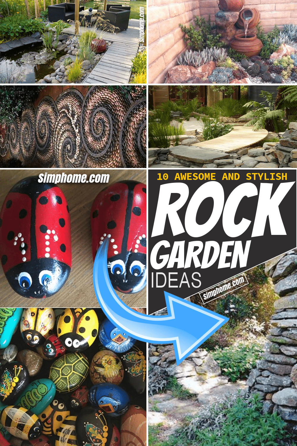 Simphome.com 10 Awesome and Stylish Rock Garden Ideas Pinterest Featured Image
