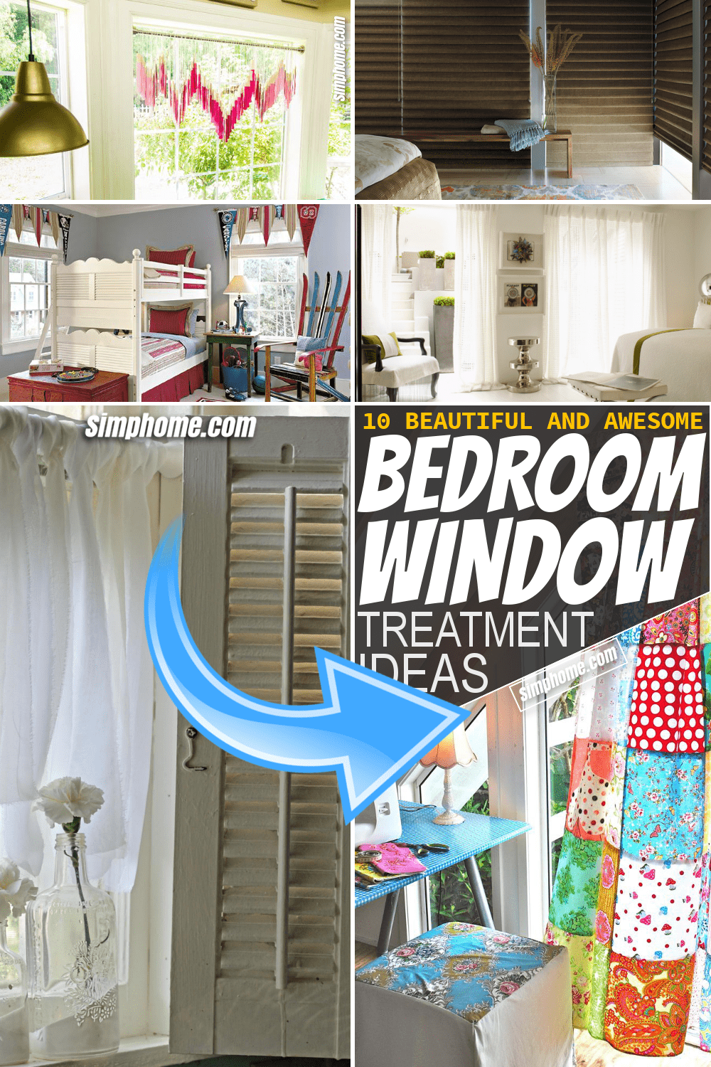 Simphome.com 10 Bedroom Window Treatment Ideas Pinterest Featured