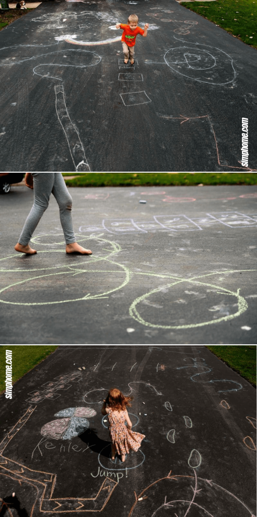 10.Chalk Obstacle Course by Simphome.com