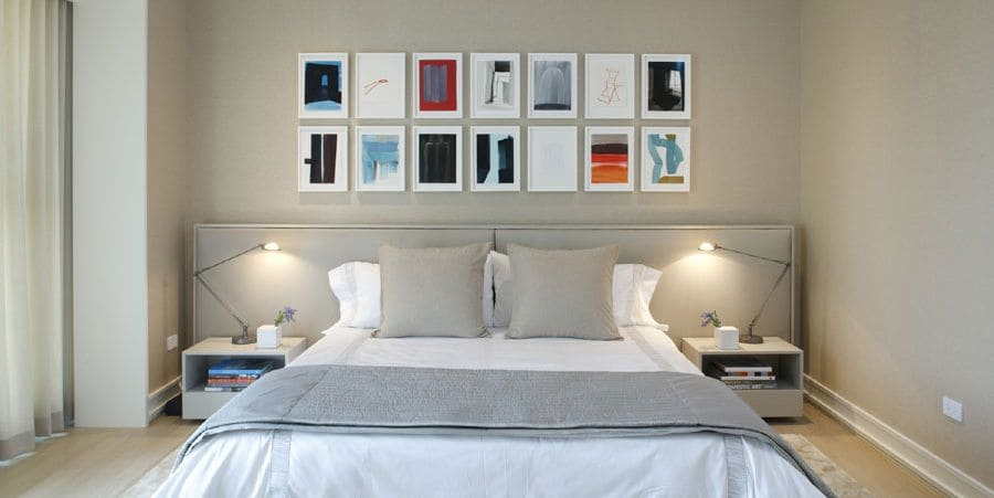 2. Turn Your Bedroom into Your Personal Gallery via Simphome.com
