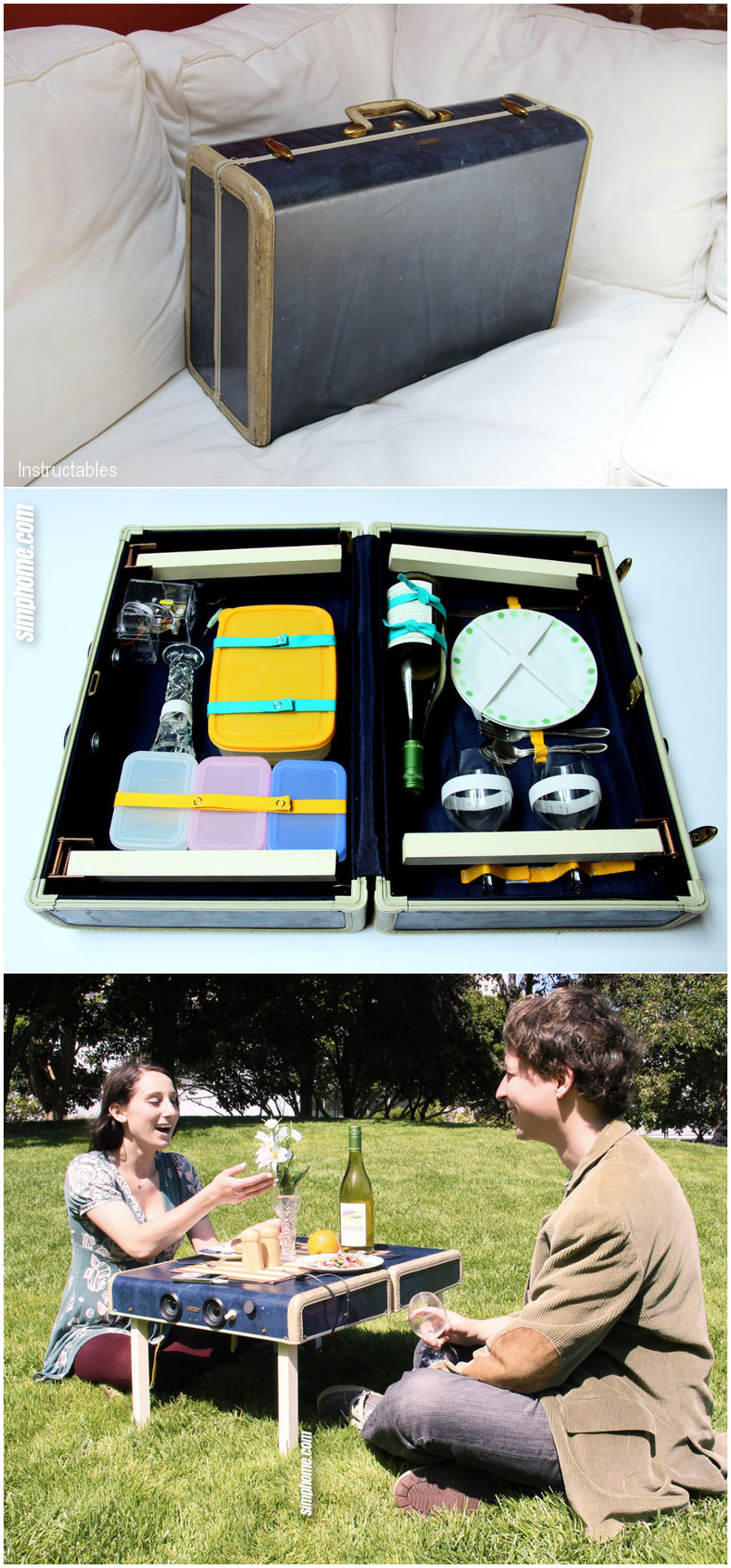 9.A Romantic Picnic With Portable luggage By Simphome.com