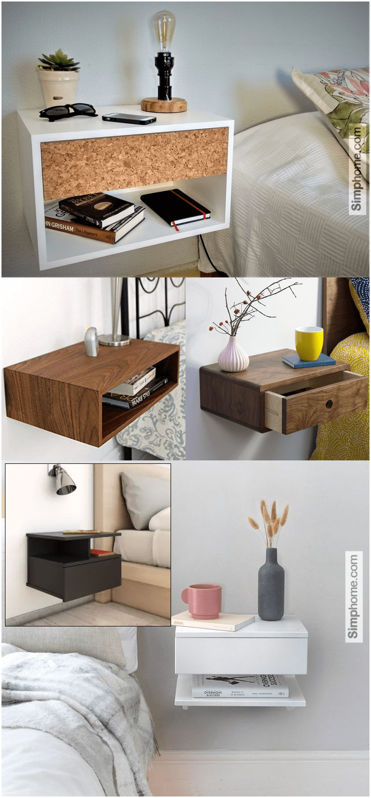 2.Floating Nightstand Ideas by Simphome.com