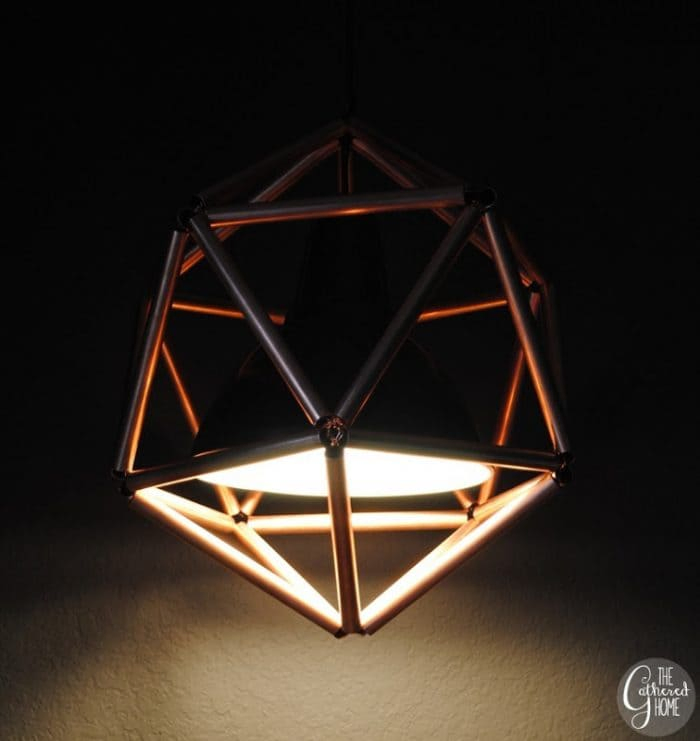 5.DIY Copper Pendant Light by Simphome.com