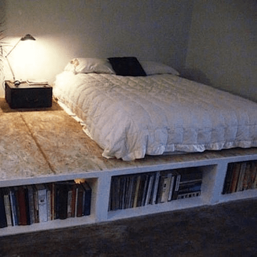 7.Bed with Storage Idea via Simphome.com