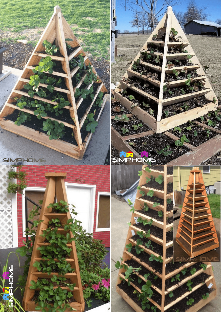 3.Pyramid Planter Projects via simphome.com