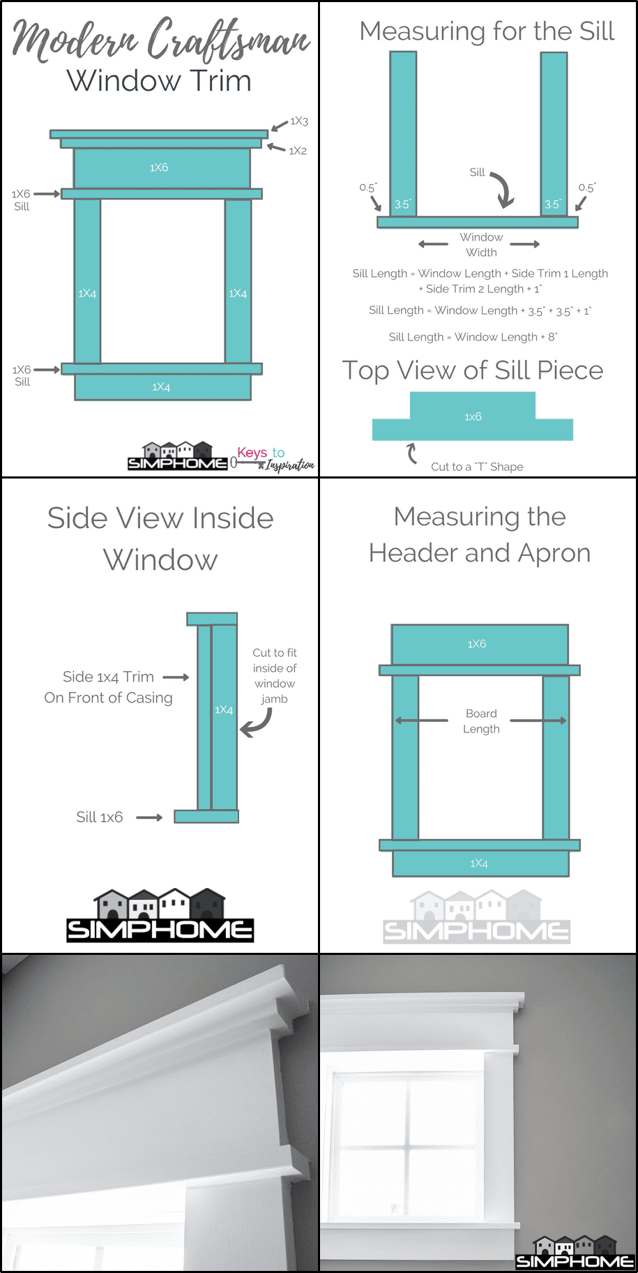 4.DIY Modern Window Trim via Simphome.com