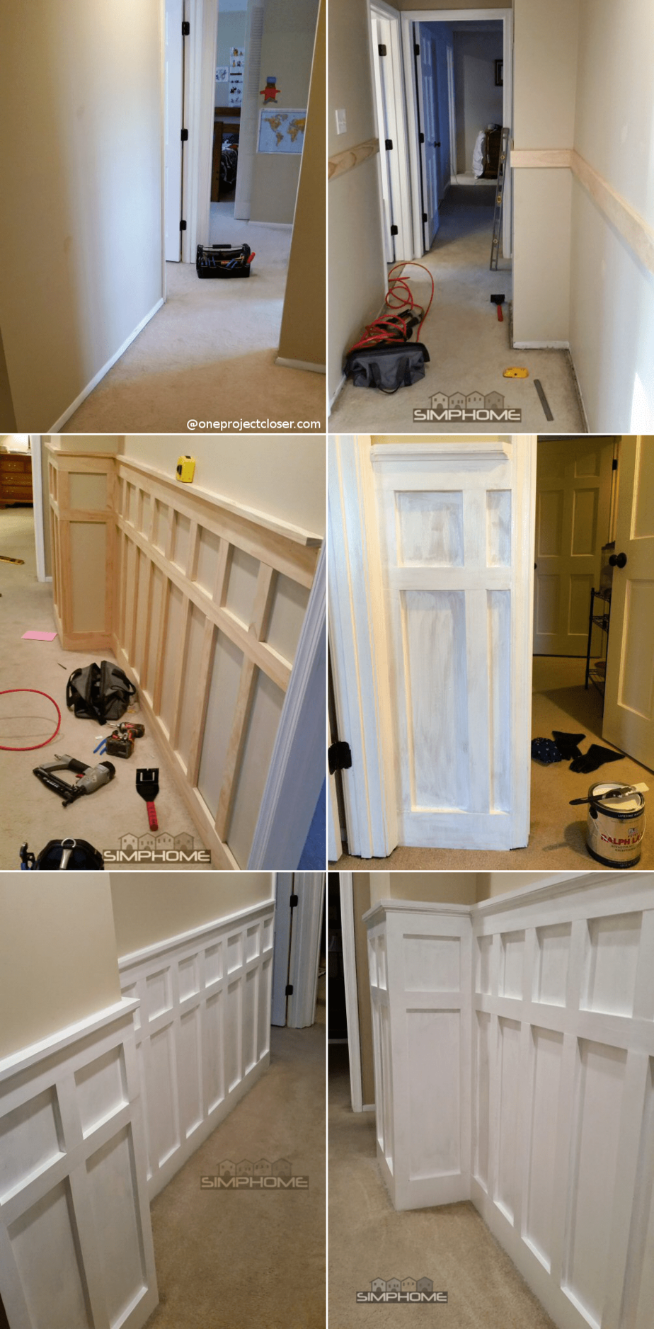 8.Board and Batten Wainscoting in the Bedroom via Simphome.com