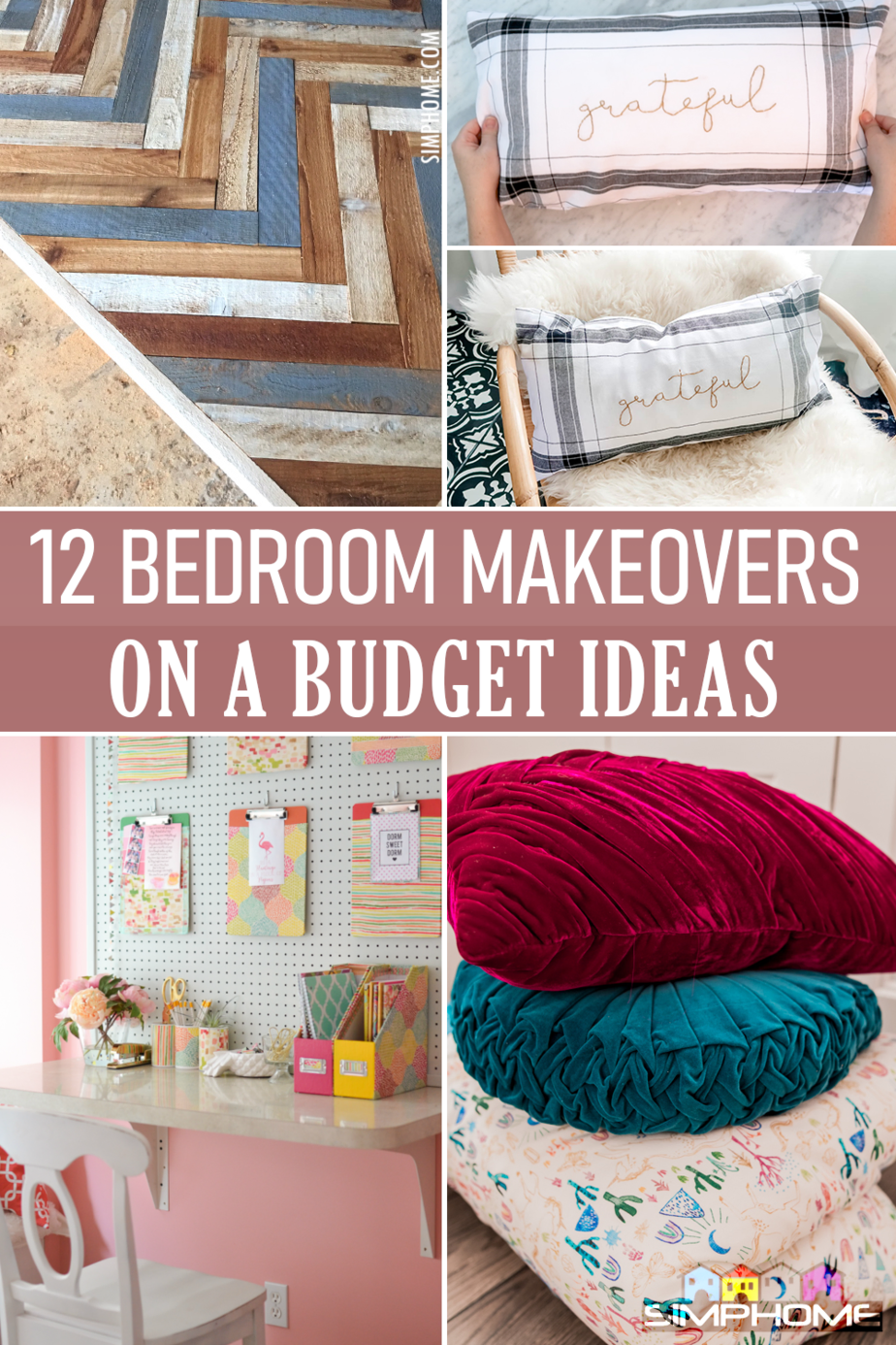 12 Bedroom Makeovers on a Budget Featured via Simphome.com